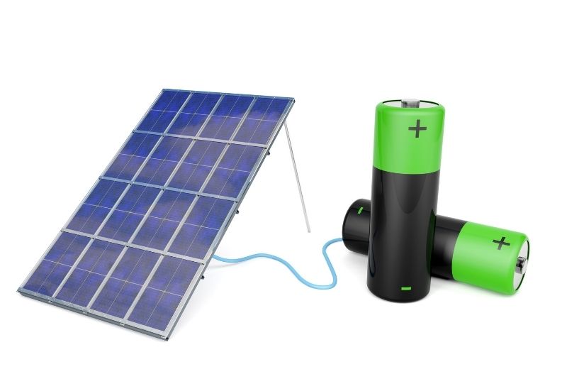 Solar batteries and a solar panel
